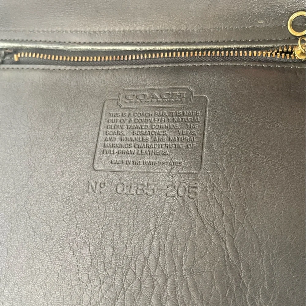 Coach Vintage Black Leather briefcase GUC